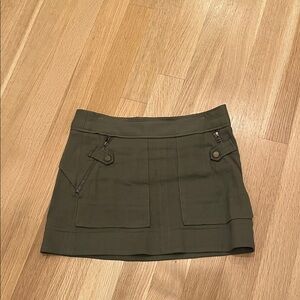 Veronica Beard Khaki Mini Skirt